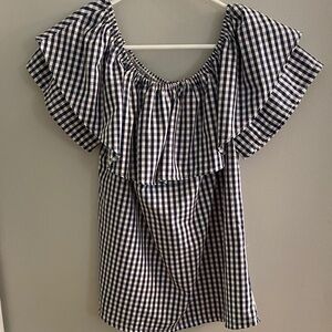 Kaktus Blue and White Checkered blouse